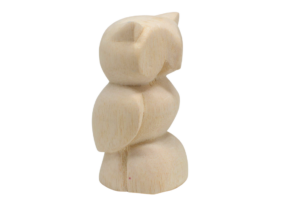 Hand-made wooden owl toy made from reclaimed wood