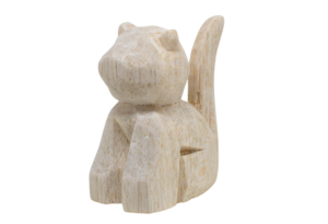 Hand-made wooden cat toy made from reclaimed wood